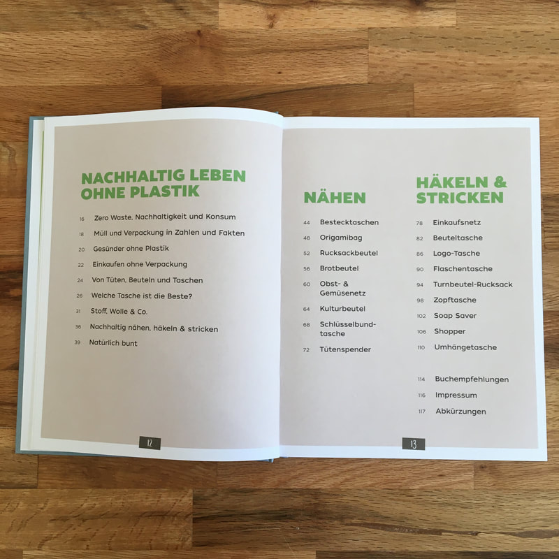 Inhaltsverzeichnis Taschen machen statt Plastiksachen, Dr. Manuela P. Gaßner Zero Waste, Müllvermeidung, Autorin, Frechverlag  www.einfachzerowasteleben.de