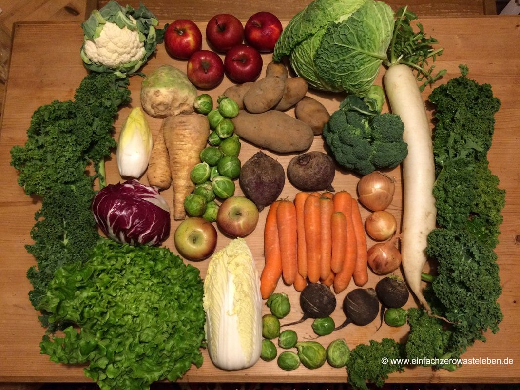 JANUAR, Saisonales, Regionales, Gemüse, Obst, Kräuter, Teepflanzen, Nüsse, Zero Waste, Transportemissionen, Manuela Gaßner © www.einfachzerowasteleben.de 